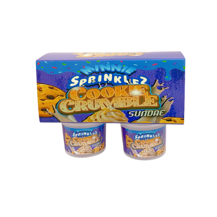 12-Pack Ice Cream Pint Style Containers with Lids & Display Boxes - Cookie Crumble Sundae Design