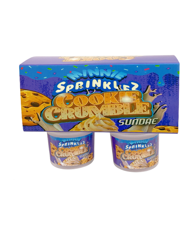 12-Pack Ice Cream Pint Style Containers with Lids & Display Boxes - Cookie Crumble Sundae Design