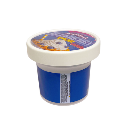 12-Pack Ice Cream Pint Style Containers with Lids & Display Boxes - Blueberry Pie Design