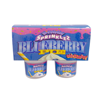 12-Pack Ice Cream Pint Style Containers with Lids & Display Boxes - Blueberry Pie Design