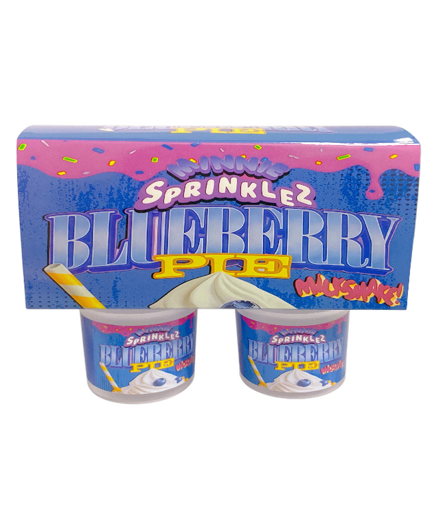 12-Pack Ice Cream Pint Style Containers with Lids & Display Boxes - Blueberry Pie Design