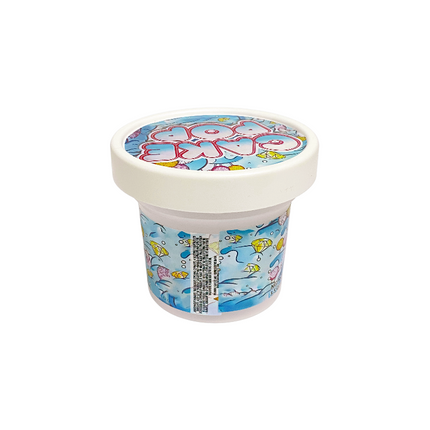 12-Pack Ice Cream Pint Style Containers with Lids & Display Boxes - Cake Pop Design