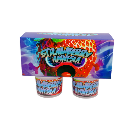 12-Pack Ice Cream Pint Style Containers with Lids & Display Boxes - Strawberry Design
