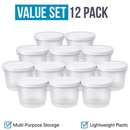12-Pack Ice Cream Pint Style Containers with Lids & Display Boxes - Wild Berry Design