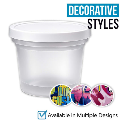 12-Pack Ice Cream Pint Style Containers with Lids & Display Boxes - Wild Berry Design