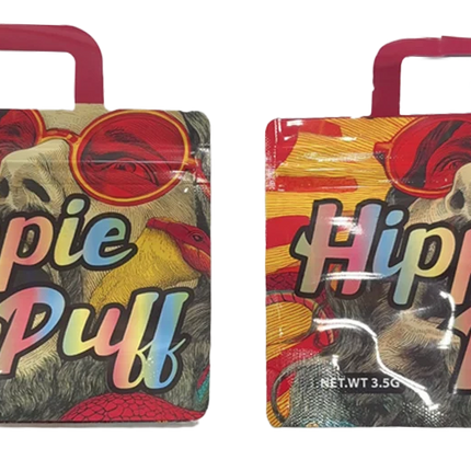 50 Pack 3.5g Handle-Shaped Mylar Bags – Hippie Design
