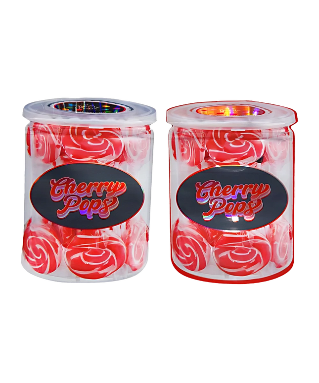 50 Pack 3.5g Shaped Mylar Bags - Cherry Pops Design