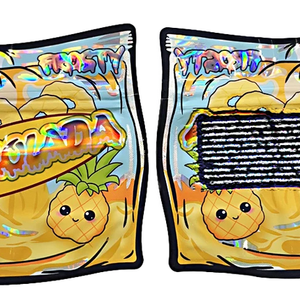 50 Pack 3.5g Shaped Mylar Bags – Tropical Drink Design