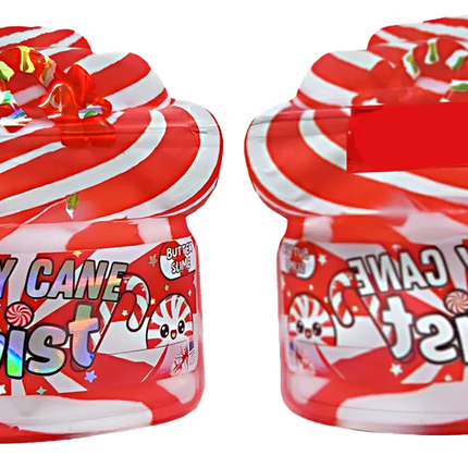 50 Pack 3.5g Shaped Mylar Bags – Candy Cane Twist Design