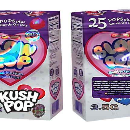 50 Pack 3.5g Shaped Mylar Bags – Bubble Gum Lollipop Design