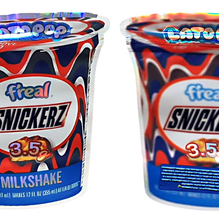 3.5g Milkshake Graphic Shaped Mylar Bags - 50 Count
