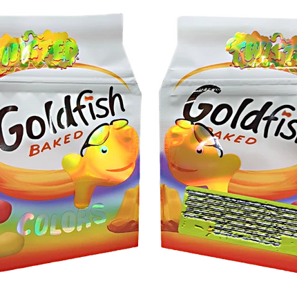 3.5g Fish Snack Graphic Shaped Mylar Bags - 50 Count