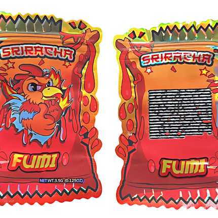 3.5g Hot Sauce Graphic Shaped Mylar Bags - 50 Count