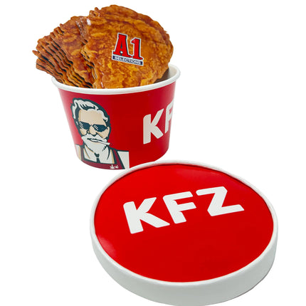 12 Pack - 3.5g Chicken Bucket Mylar Bags & Buckets Set – Novelty Fried Chicken Style Packaging Kit