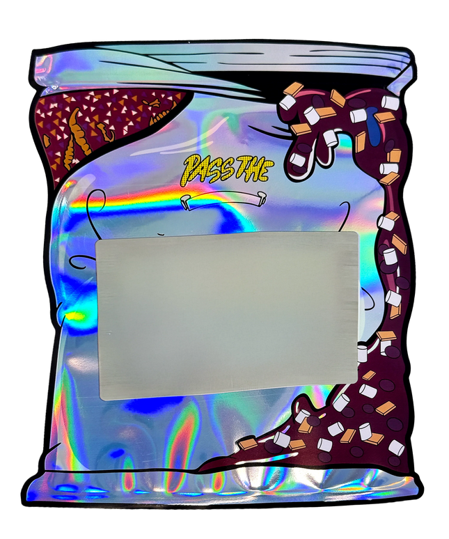 50 Pack 28g Die-Cut Foil Storage Pouches - Donut-Inspired Design