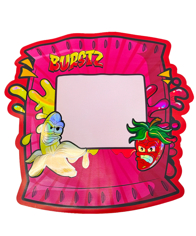 50 Pack 28g Die-Cut Foil Storage Pouches - Strawberry Banana Design