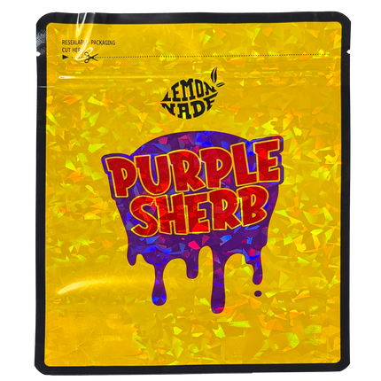 50 Pack 28g Die-Cut Foil Storage Pouches – Purple Swirl Design