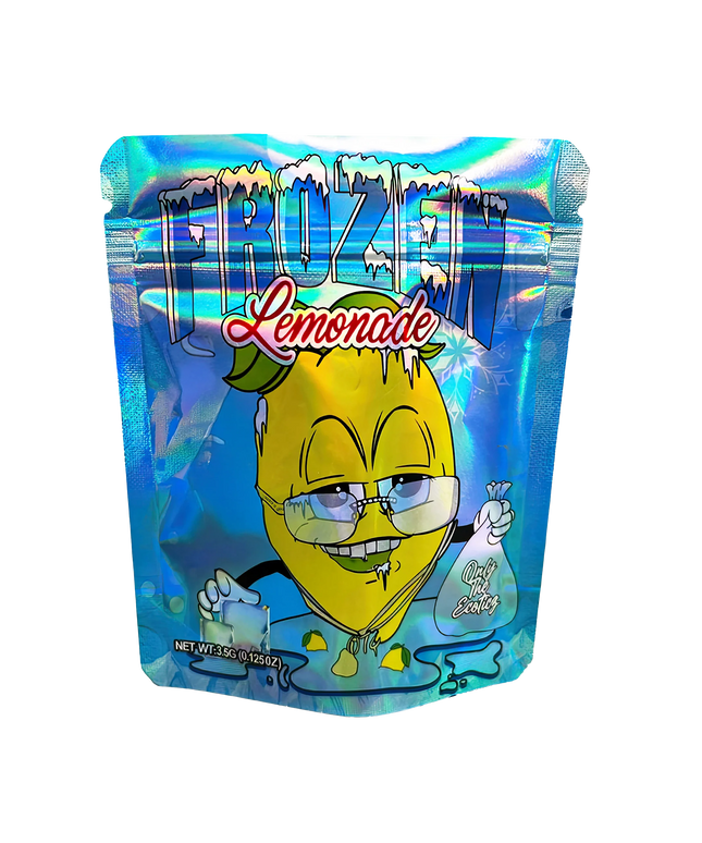 50 Pack 3.5g Mylar Bags - Frozen Lemonade Design