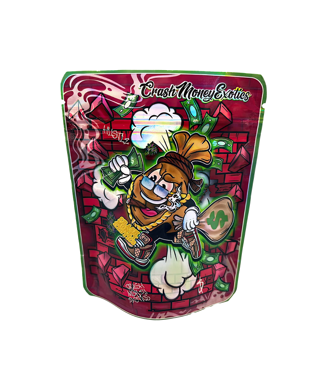 50 Pack 3.5g Mylar Bags - Money Graphic Design