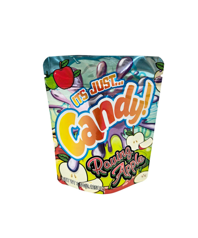 Its Just Candy Poppin Apple 3.5g Exotic Mylar Bags - 50 Pack