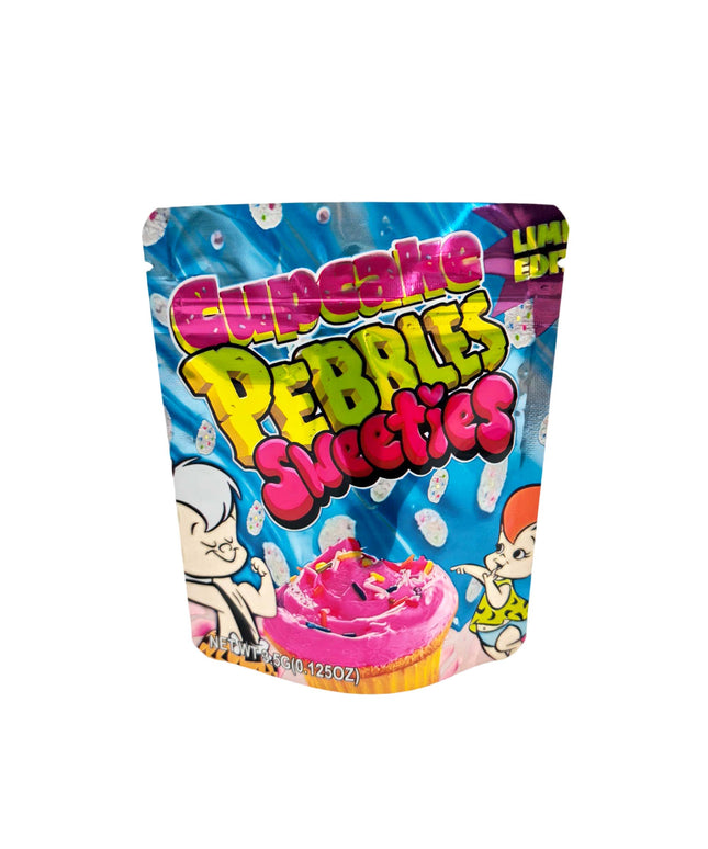 Cupcake Pebbles Sweeties 3.5g Exotic Mylar Bags - 50 Pack