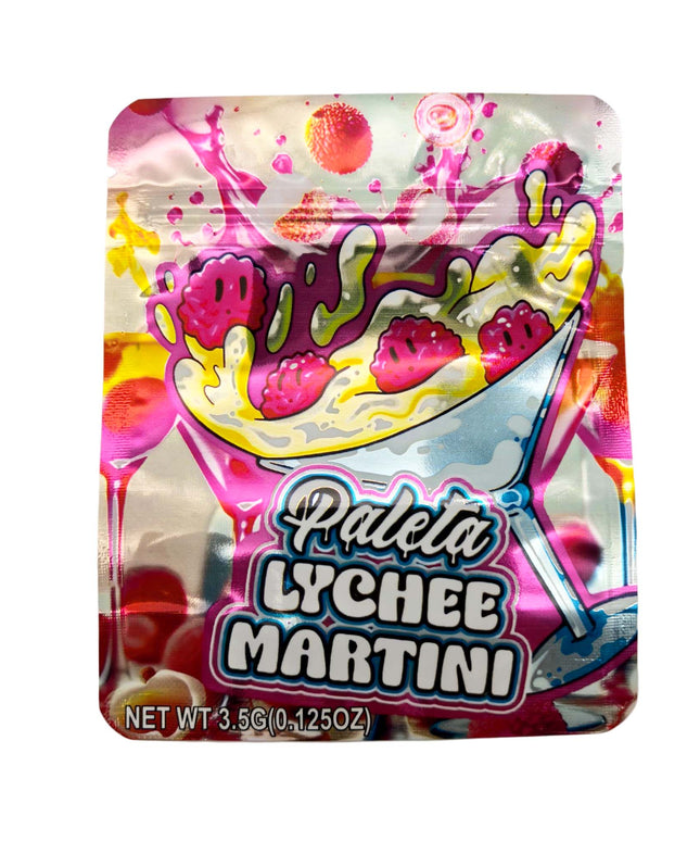 Paleta Lychee Martini 3.5g Exotic Mylar Bags - 50 Pack