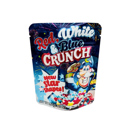 Red White Blue Crunch 3.5g Exotic Mylar Bags – 50 Pack