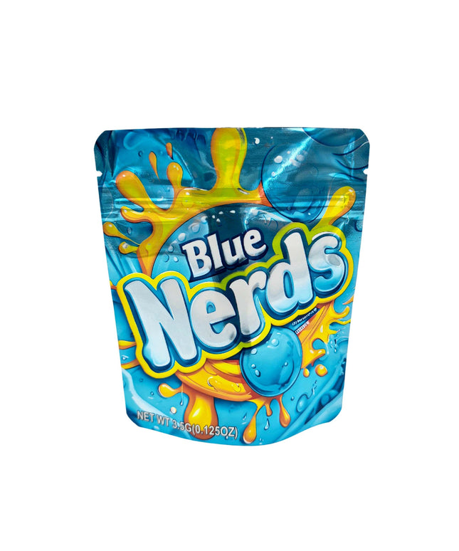 50 Pack 3.5g Blue Candy Design Mylar Bags
