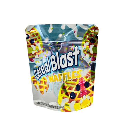 50 Pack 3.5g Cereal Waffle Design Mylar Bags
