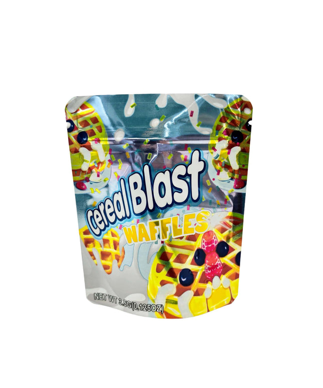 50 Pack 3.5g Cereal Waffle Design Mylar Bags