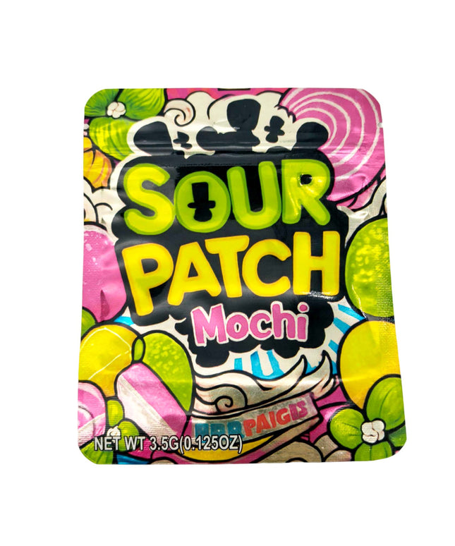 50 Pack 3.5g Sour Mochi Design Mylar Bags