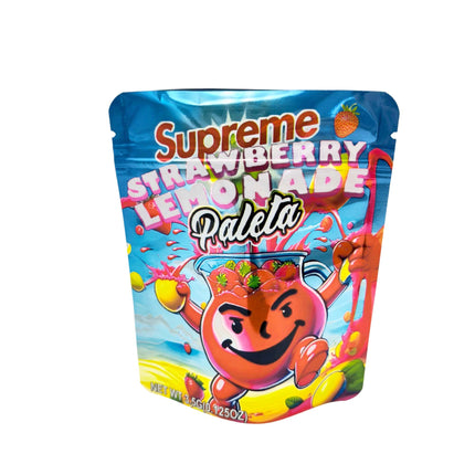 50 Pack 3.5g Supreme Strawberry Lemonade Paleta Mylar Bags