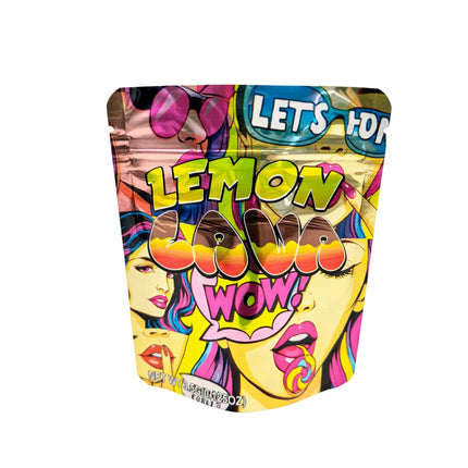 50 Pack 3.5g Lemon Lava Wow Mylar Bags