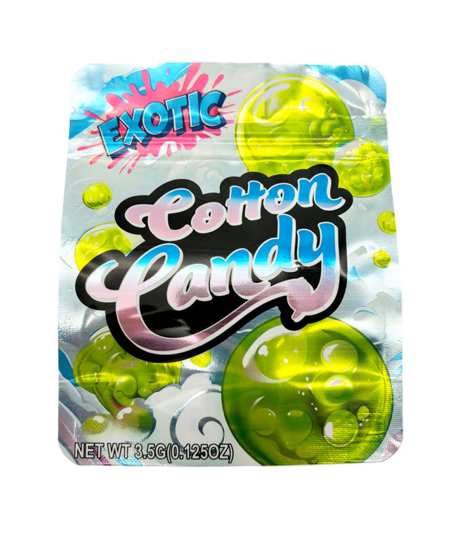 50 Pack 3.5g Exotic Cotton Candy Mylar Bags