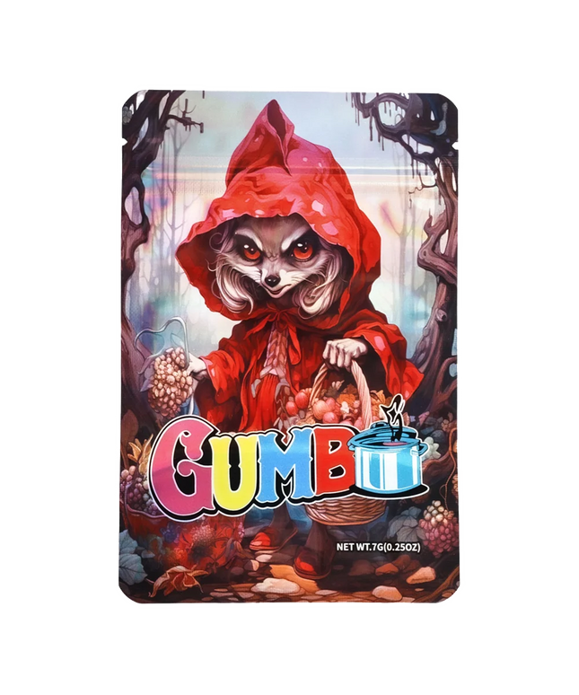 50 Pack 7g Mylar Bags - Red Riding Hood Design