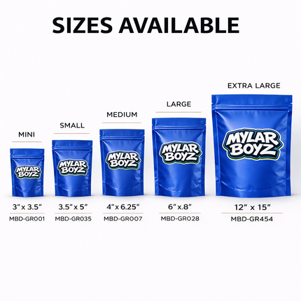 100 Pack 1g Mini (3"x3.5") 1g Mylar Bags Mystery Retail Packaging Pouches - Assorted Designs