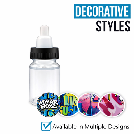 10 Pack 3.5g Baby Bottle Style Plastic Mystery Retail Packaging Pouches - Assorted Designs
