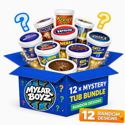 12 Pack 3.5g Popular Ice Cream Pint Style Mystery Retail Packaging Pouches - Assorted Designs