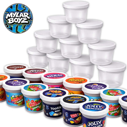 12 Pack 3.5g Popular Ice Cream Pint Style Mystery Retail Packaging Pouches - Assorted Designs