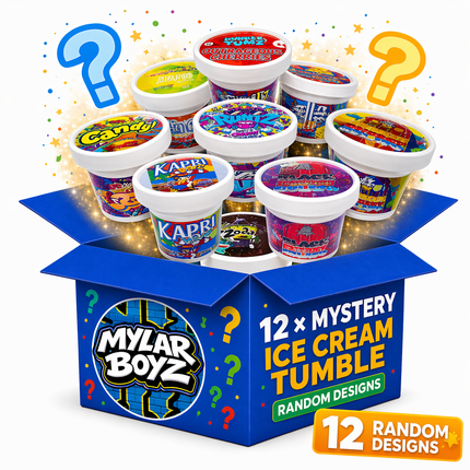 12 Pack 3.5g Premium Ice Cream Pint Style Mystery Retail Packaging Pouches - Assorted Designs