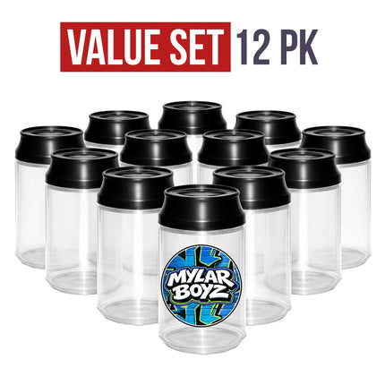 12 Pack 3.5g Soda Can Style Plastic Mystery Retail Packaging Pouches - Assorted Designs