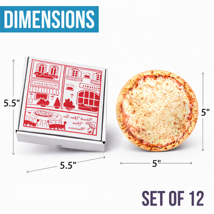 12 Pack Pizza Shaped Bags & Boxes Set Mystery Retail Packaging Pouches - Assorted Designs(Copy)