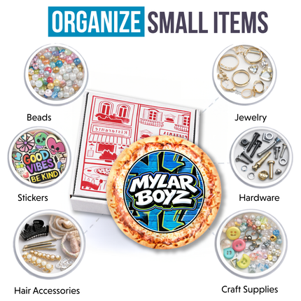 12 Pack Pizza Shaped Bags & Boxes Set Mystery Retail Packaging Pouches - Assorted Designs(Copy)