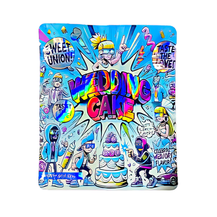 50-Pack 3.5g Mylar Storage Bags – Wedding Cake Design