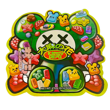 3.5g Shaped Mylar Storage Bag - Depo Bear XX (50 Count)
