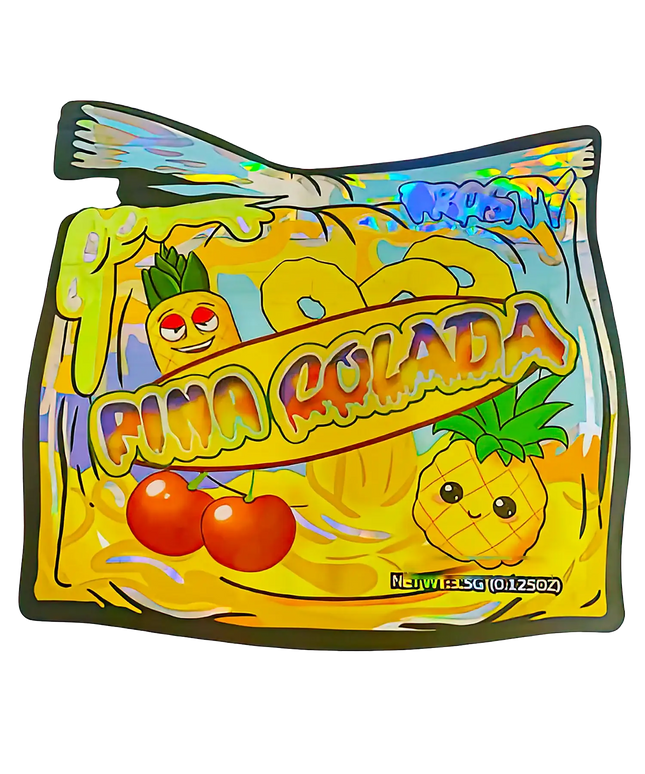3.5g Shaped Mylar Storage Bag - Pina Colada 2 (50 Count)