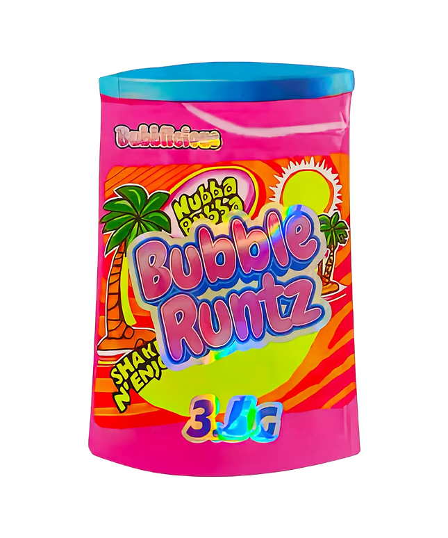 3.5g Shaped Mylar Storage Bag - Bubble Rntz (50 Count)