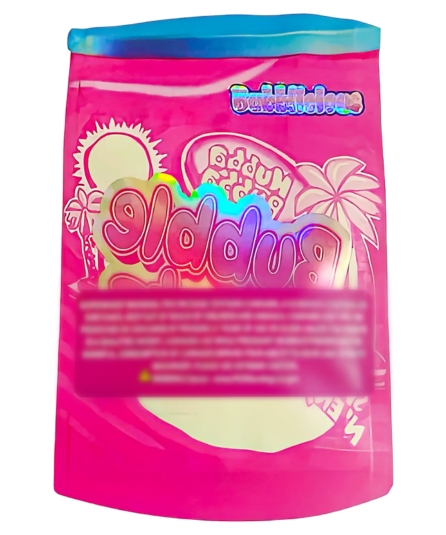 50 Pack 3.5g Shaped Mylar Bags - Bubble Design