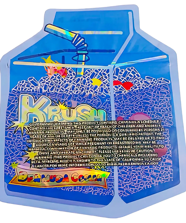 3.5g Shaped Mylar Storage Bag - Krush Ice (50 Count)