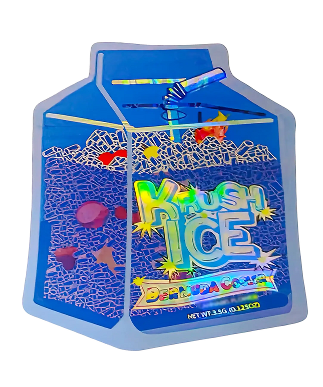3.5g Shaped Mylar Storage Bag - Krush Ice (50 Count)